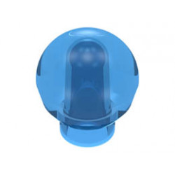 Brick, Round 1 x 1 with Ball (Finial): {прозрачно флуорисциращо син}