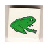 Tile 2 x 2 with Groove with Green Frog Pattern: {бял}
