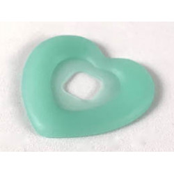 Clikits Icon Accent, Plastic Heart 3 3/8 x 3 3/8 with Raised Border: {прозрачен светло зелен}