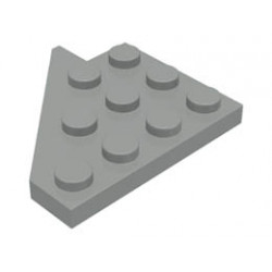 Wedge, Plate 4 x 4 Wing Right : {сив}