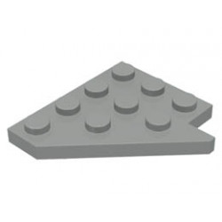 Wedge, Plate 4 x 4 Wing Left : {сив}