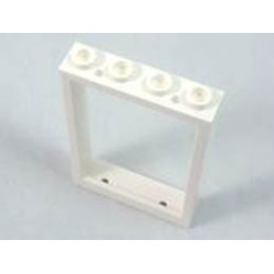 Window 1 x 4 x 5 with Hollow Studs : {бял}