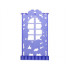 Belville Wall, Ivy Wall with Window 1 x 8 x 12 : {прозрачно ярко синьо-виолетов}