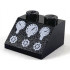 Slope 45 2 x 2 with 3 Gauges and 3 Knobs Pattern : {черен}