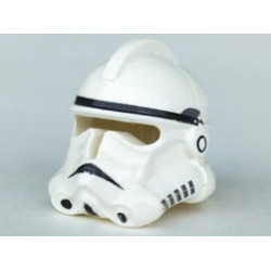 Minifigure, Headgear Helmet SW Clone Trooper Ep.3 Pattern: {бял}