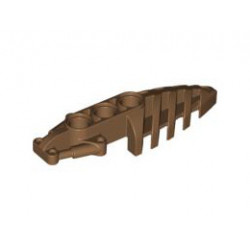 Bionicle Foot Visorak with 3 Pin Holes: {кафяв}
