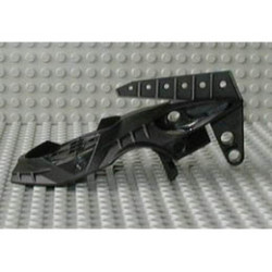 Bionicle Visorak Head with 7 Pin Holes and Axle Hole (Oohnorak): {черен}