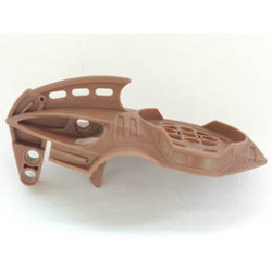 Bionicle Visorak Head with 7 Pin Holes and Axle Hole (Roporak): {кафяв}