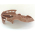 Bionicle Visorak Head with 7 Pin Holes and Axle Hole (Roporak): {кафяв}