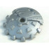 Bionicle Weapon 5 x 5 Shield with Saw Blade Studded: {сребрист}