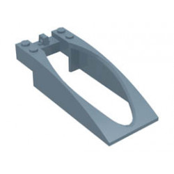 Windscreen 10 x 4 x 2 Curved with Bubble Cutout and Single Hinge Finger: {пясъчно син}