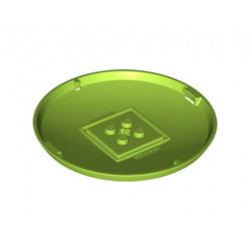 Container, X-Pod Bottom Cap 9 x 9 x 1: {ярко жълто-зелен}
