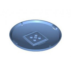 Container, X-Pod Bottom Cap 9 x 9 x 1: {умерено син}