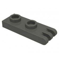 Hinge Plate 1 x 2 with 3 Fingers - Hollow Studs : {тъмно сив}