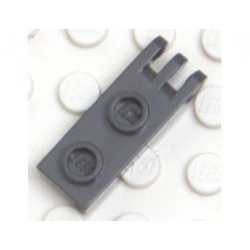 Hinge Plate 1 x 2 with 3 Fingers - Hollow Studs: {тъмно каменно сив}