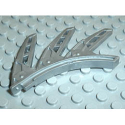 Bionicle Rahkshi Back Blade, 3 Thin Bladed Fins (Turahk) : {сребрист}