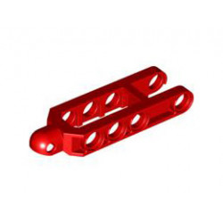 Technic, Steering Arm 6.5 x 2 with Tow Ball Socket Rounded, Chamfered: {ярко червен}
