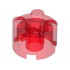 Тухличка O16 с кръстат отвор: {прозрачно червен}