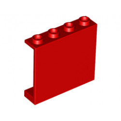 Panel 1 x 4 x 3 - Solid Studs : {ярко червен}