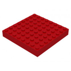 Тухличка 8X8 : {ярко червен}