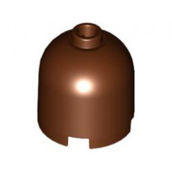 Brick, Round 2 x 2 x 1 2/3 Dome Top - Blocked Open Stud: {червеникаво-кафяв}