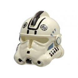 Minifigure, Headgear Helmet SW Clone Trooper Ep.3 Pilot Pattern: {бял}