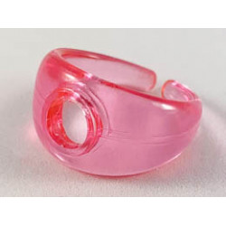Clikits Ring, Wide Band with Hole in Top, Fits Child's Finger: {прозрачно ярко пурпурен}