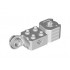 Technic, Brick Modified 2 x 2 with Axle Hole, Rotation Joint Ball Half (Vertical Side), Vertical Axle Hole End (Fist): {светло каменно сив}