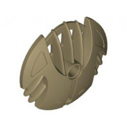 Bionicle Weapon 5 x 5 Shield with 7 Fins: {метално пясъчно-жълт}