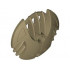 Bionicle Weapon 5 x 5 Shield with 7 Fins: {метално пясъчно-жълт}