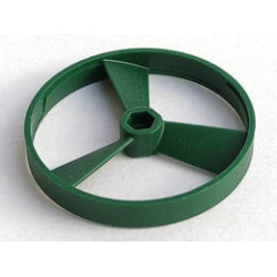 Bionicle Rhotuka Spinner, Marbled Flat Silver Pattern - Without Code on Side : {земно зелен}