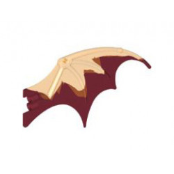 Dragon Wing 19 x 11 with Marbled Orange Trailing Edge Pattern: {нов тъмно червен}