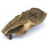 Bionicle Visorak Head with 7 Pin Holes and Axle Hole (Keelerak): {метално пясъчно-жълт}