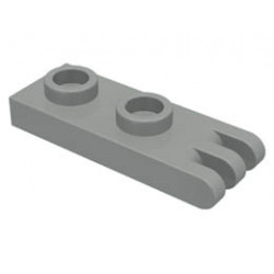Hinge Plate 1 x 2 with 3 Fingers - Hollow Studs: {сив}
