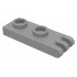 Hinge Plate 1 x 2 with 3 Fingers - Hollow Studs: {сив}