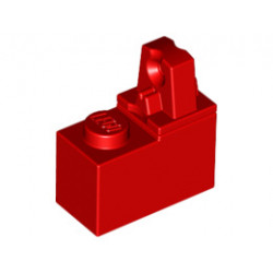 Hinge Brick 1 x 2 Locking with 1 Finger Top: {ярко червен}