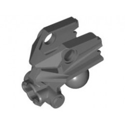 Bionicle Head Connector Block (Toa Metru): {тъмно каменно сив}