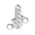 Bionicle Hips / Lower Torso with 2 Ball Joints and 7 Tooth Half Gear: {бял}