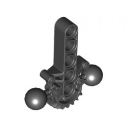 Bionicle Hips / Lower Torso with 2 Ball Joints and 7 Tooth Half Gear: {черен}
