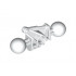 Bionicle Toa Metru Arm Lower Section with 2 Ball Joints: {бял}