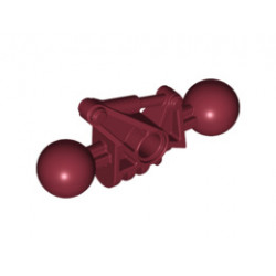 Bionicle Toa Metru Arm Lower Section with 2 Ball Joints: {нов тъмно червен}