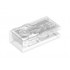 Electric, Light Brick 2 x 4 with Red LED: {прозрачен}