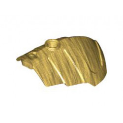 Large Figure Armor, Shoulder - Smooth (Knights Kingdom II): {метално пясъчно-жълт}