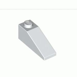 Покривна плочка 1X3/25°: {бял}