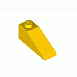 Покривна плочка 1X3/25°: {ярко жълт}