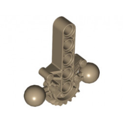 Bionicle Hips / Lower Torso with 2 Ball Joints and 7 Tooth Half Gear: {пясъчно жълт}