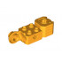 Technic, Brick Modified 2 x 2 with Axle Hole, Rotation Joint Ball Half (Vertical Side), Vertical Axle Hole End (Fist): {огнено жълто-оранжев}