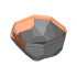 Rock Boulder, Bottom with Marbled Trans-Neon Orange Pattern: {тъмно каменно сив}
