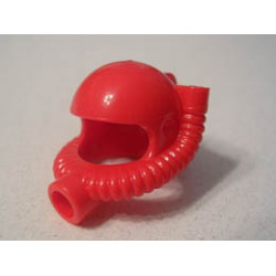 Minifigure, Headgear Helmet Space / Town with Breathing Hose : {ярко червен}