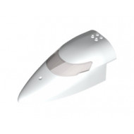 Aircraft Fuselage Curved Forward 8 x 16 x 5 with Trans-Black Glass with Blue Airline Bird and Stripes Pattern: {бял}